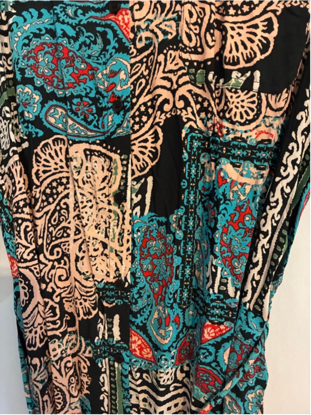 0256 NWT Size Small **Dress Forum** Turquoise Dress with Abstract Colors. - Picture 5 of 14